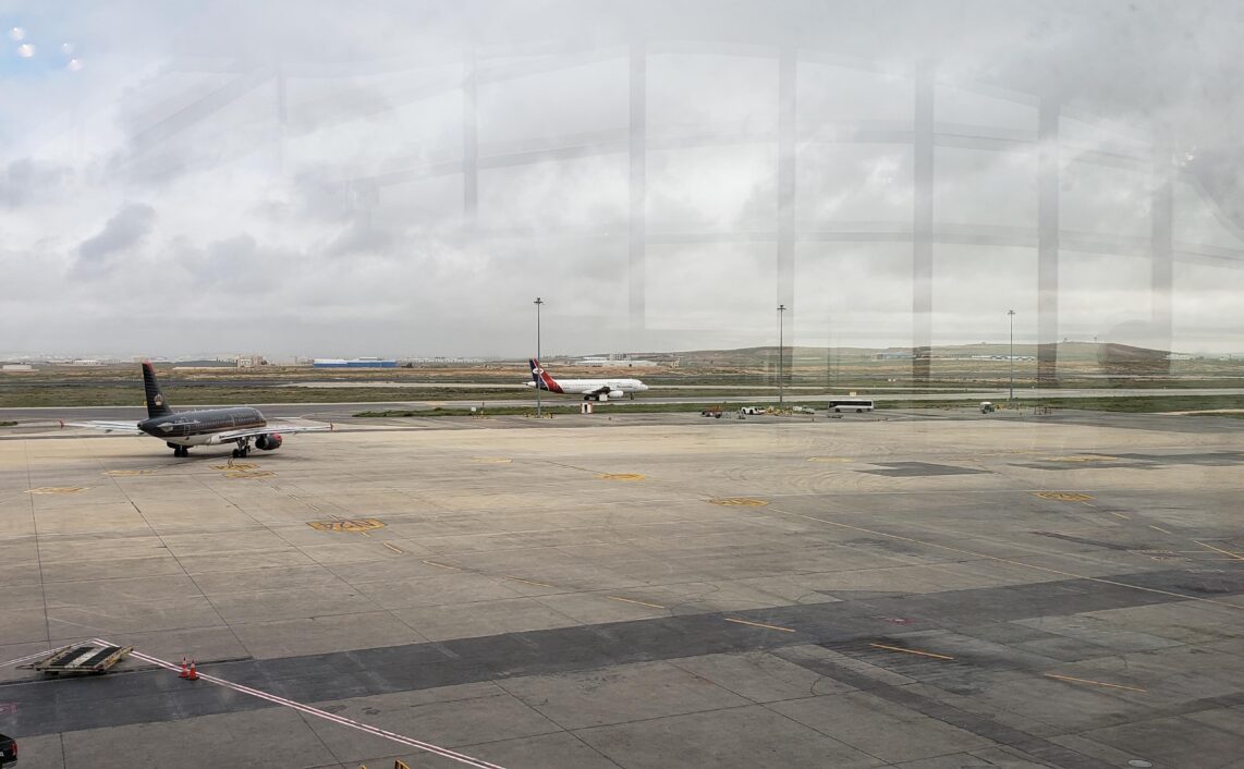 The tarmac at Queen Alia International Airport
