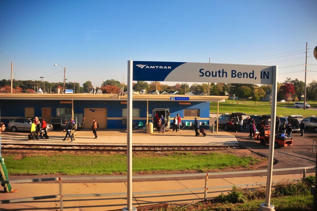The South Bend, IN Amtrak station